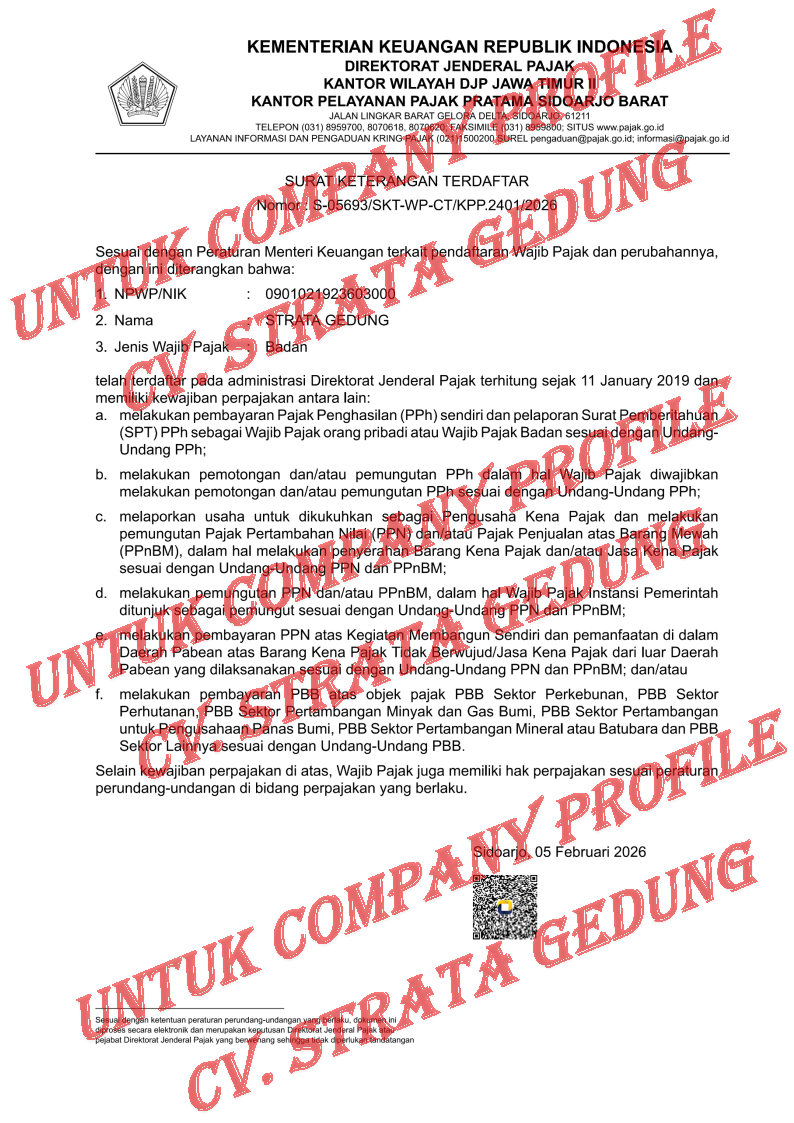 Surat Keterangan Terdaftar PPH Pajak